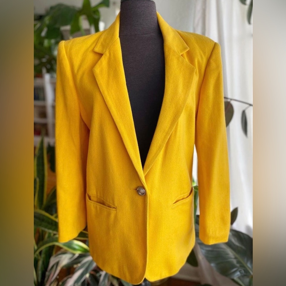 Savannah Yellow Wool Blazer